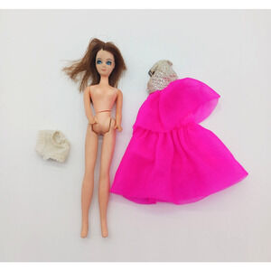 Vintage Topper Dawn Angie Doll #714 Silverbeam Dream Dress Pink